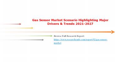 Gas Sensor Market Size, Share, Analysis & Forecast 2021-2027