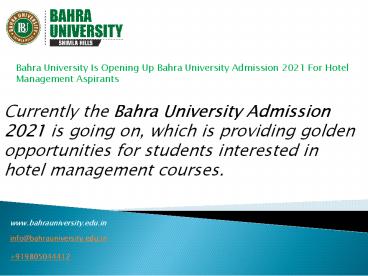 Bahra University Shimla Hills