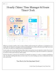 Hourly Chime: Time Manager & Hours Timer Clock
