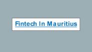 Fintech in Mauritius - TBI Mauritius