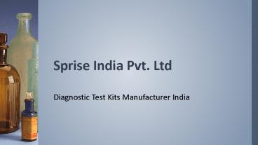 Top Diagnostic Test Kits Manufacturer India