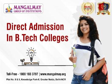 DIRECT ADMISSION IN BTECH COLLEGES
