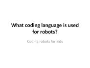 What coding language is used for robots?