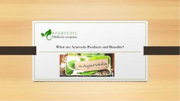 PPT Ayurvedic Medicine Company