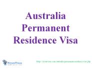 Australia Permanent Residence Visa
