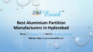 Best Aluminium Partition Manufacturers in Hyderabad