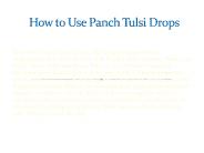 How to Use Panch Tulsi Drops