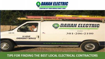 Tips for Finding the Best Local Electrical Contractors