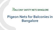 Pigeon Nets For Balconies in Bangalore