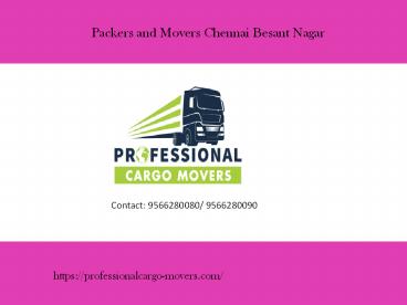 Packers and movers chennai besant nagar