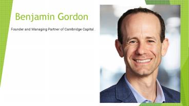 Benjamin Gordon Strategic Advisors  Services