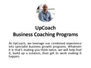UpCoach Business Coaching Programs