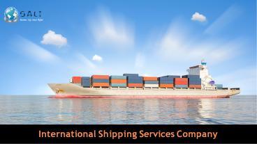Shipping Services Company in Cameroon | Shipping Company