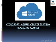 Microsoft Azure Certification Training Course.