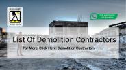 List Of Demolition Contractors