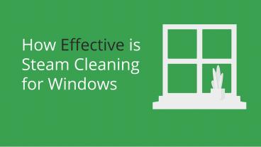 How Effective is Steam Cleaning for Windows