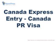 Canada Express Entry - Canada PR Visa