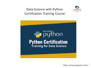 Data Science with Python Certification