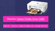 Fix Canon Printer Error C000