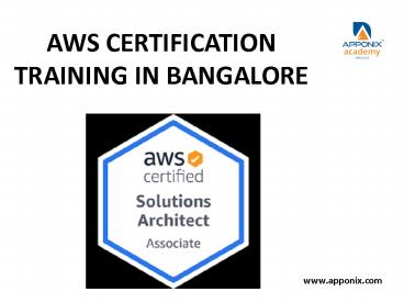 AWS Certification Training in Bangalore with Placement