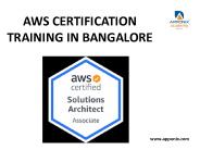 AWS Certification Training in Bangalore with Placement