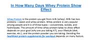 In How Many Days Whey Protein Show Effect
