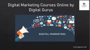 Digital Marketing Courses Online by Digital Gurus