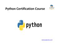 Python Certification Course