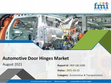 2021 Analysis and Review: Automotive Door Hinges Market by Material – Steel, Aluminum, Others for 2021-2031 (1)
