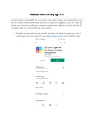 Best free asset tracking app 2021