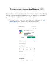 Free personal expense tracking app 2021