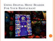 Using Digital Menu Boards For Your Restaurant
