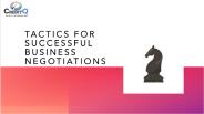 Tactics for Successful Business Negotiations