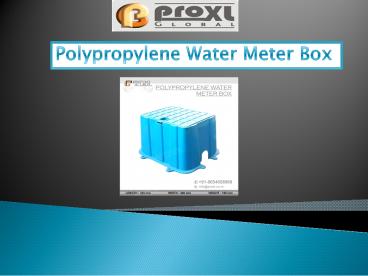 Grab this Polypropylene Water Meter Box