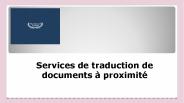Services de traduction de documents à proximité