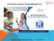An Overview On Speech Therapy Billing Services