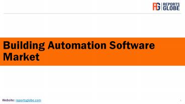 Global Building Automation Software Market