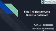 Find The Best Moving Guide to Baltimore