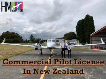 Commercial Pilot License in New Zealand