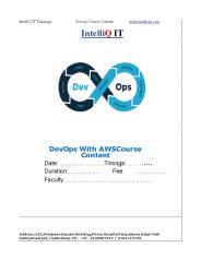 DevOps AWS Course Content