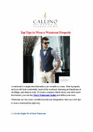 Top Tips to Wear a Waistcoat Properly