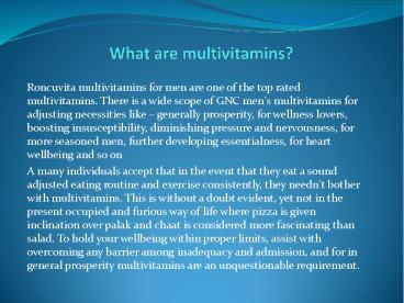 Best Multivitamins for Men