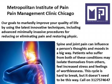 Metropolitan Institute of Pain | Pain Management Clinic Chicago
