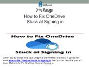 How to Fix OneDrive Stuck at Signing in