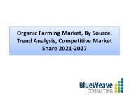 Organic Farming Market Demand, Growth 2021