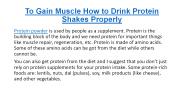To Gain Muscle How to Drink Protein Shakes Properly