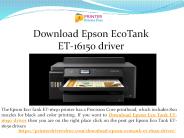 Download Epson EcoTank ET-16150 driver