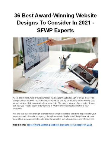 36 Best Award-Winning Website Designs To Consider In 2021 - SFWP Experts