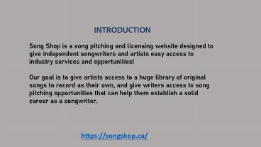 Song Shop