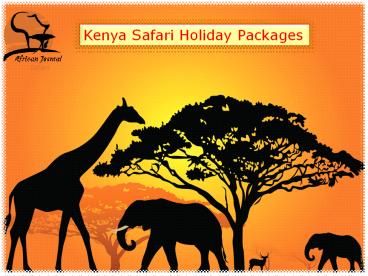 Kenya Safari Holiday Packages